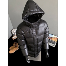 冬季中长款棉衣男连帽加厚休闲棉服青年棉衣宽松A266-MY903-P115，男装棉衣，电商A266