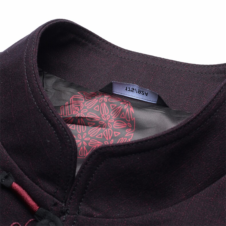 MJ7806秋冬男士两件套长袖休闲套装中老年爸爸复古唐装风P196，男装民族服装，电商B360