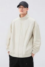 新款中性风户外夹克男立领纯色上衣冲锋衣外套A157B-JK7866-P60，男装夹克，电商A157B