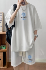 华夫格套装运动短袖t恤套装休闲两件套一套HZ84274-P44，男装T恤，电商A040