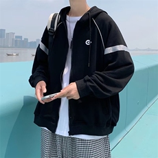 春秋hiphop痞帅开衫卫衣高街ins潮牌宽松连帽外套男W3474-P35，男装夹克，星座512-2