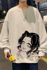 S6153-P28加绒款-P33秋季圆领卫衣男大码韩版宽松长袖外套，男装卫衣，电商A040