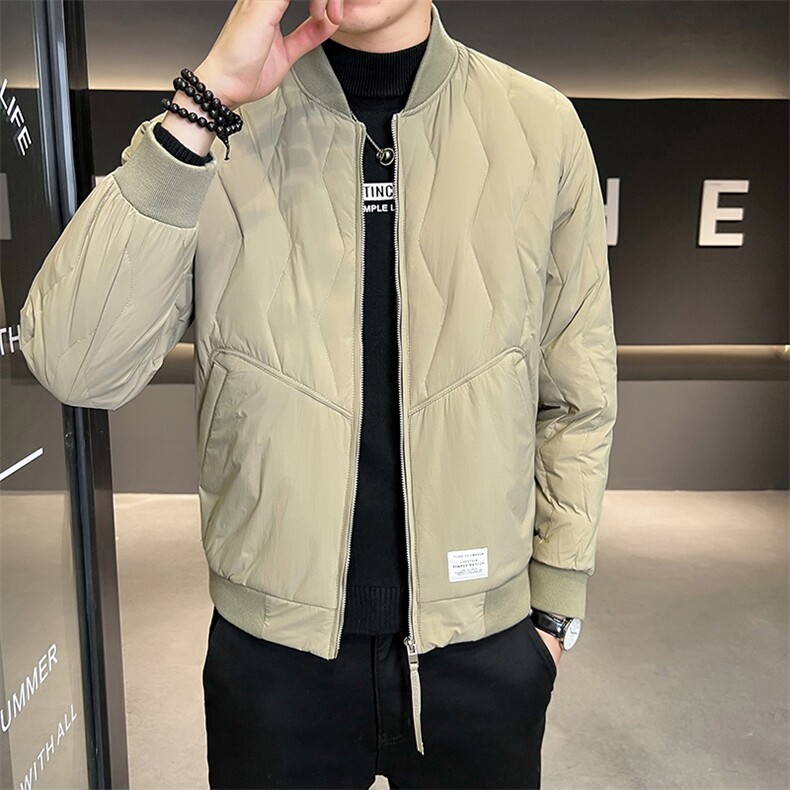 标80白鸭绒店主风新款棒球领羽绒服轻薄保暖外套男8067-P185,男装羽绒服,电商A413