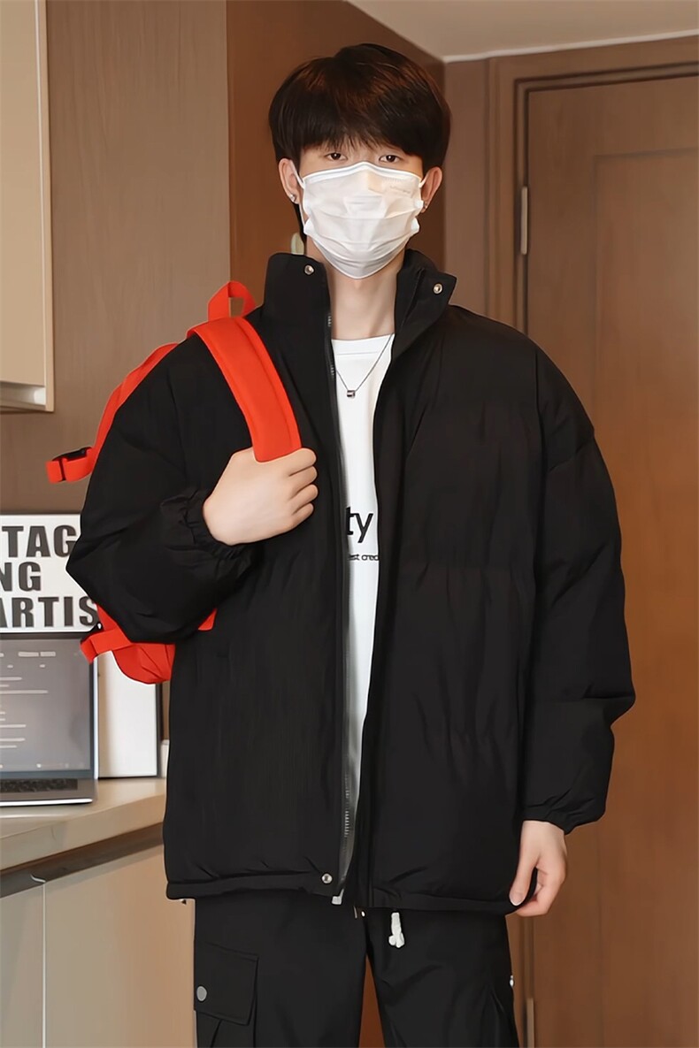 大码加厚港风立领棉衣外套男士青少年保暖抽绳棉袄M2911特P45控68,男装棉衣,电商A001