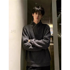 网图美式宽松斜拉链雪尼尔春季长袖T恤W0039特P26，男装T恤，星座205-3