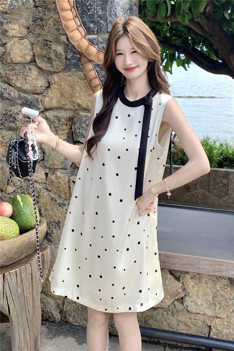 2026夏季新款温柔风印波点连衣裙女182-8710P135K198,女装连衣裙,帛香坊