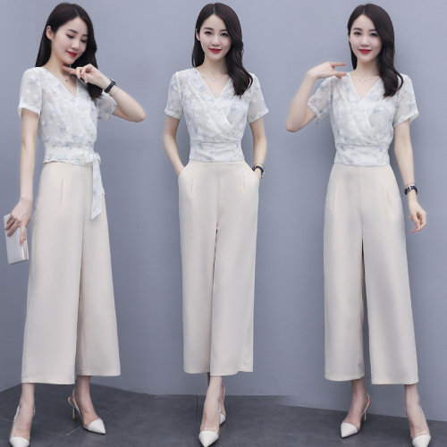 2022年夏季新款时尚修身拼色百搭减龄气质两件套，女装职业装，韩美纤衣