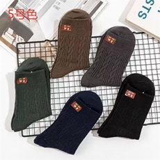 WZ6256-p26现货秋冬男士中筒运动袜厚款商务四季潮袜保暖长袜，袜子，星座224