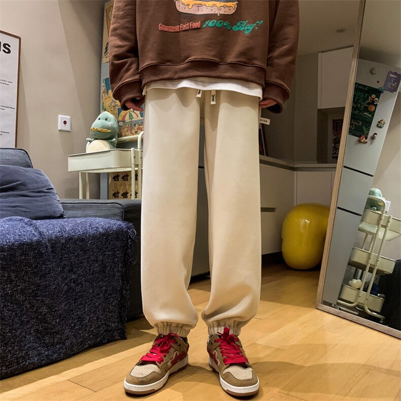 2024冬季加绒加厚休闲裤男束脚裤裤子313A-1-NK76-P65控78,男装休闲裤,星座808A-1