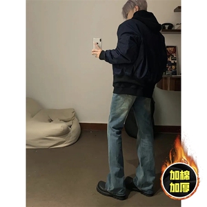 现货秋冬季美拉德立领飞行立领夹克boxy棉衣美式高街加厚加棉外套图片
