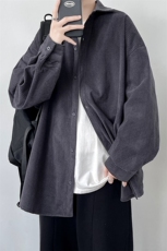现货纯色宽松长袖衬衫男KD556-P40，男装衬衫，电商D312-1
