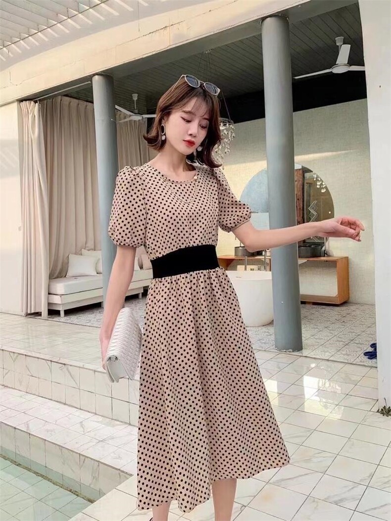 夏季新款连衣裙，女装连衣裙，果默