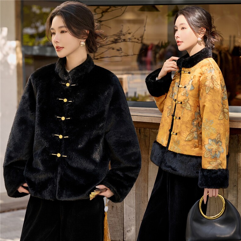 现货，两面穿新中式棉衣女,女装棉衣/棉服,利佳可人