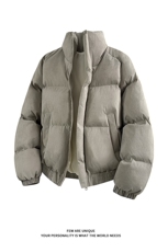 美式复古扎染纯色立领棉服加厚宽松面包服男5D3062-TP60不，男装棉衣，电商A102