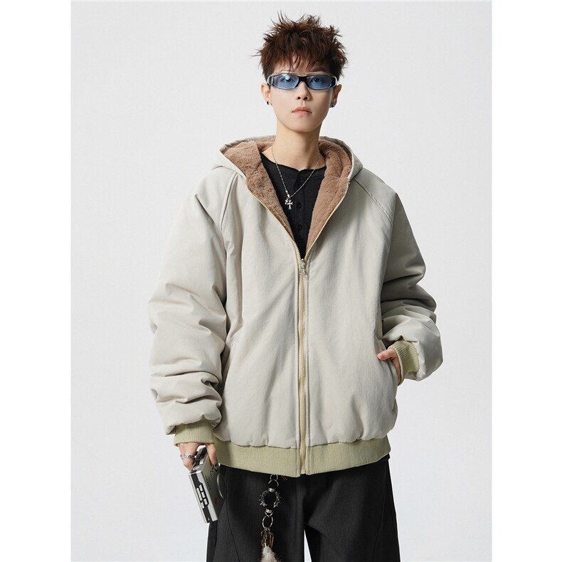 美式座山雕双面穿棉衣男女冬重磅加绒加厚棉服P105,男装棉衣,电商D205