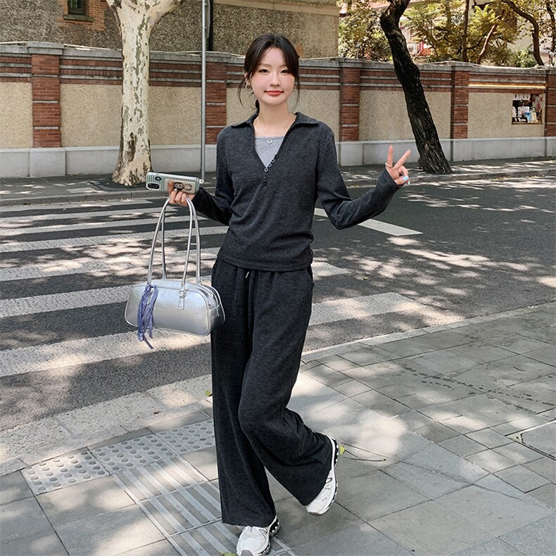 2024秋季针织棉吊带+上衣套裤P140K180，女装套装/套裙，慧峰