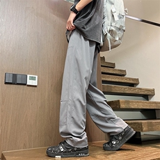 2025春夏款港风宽松设计感休闲百搭休闲裤直筒裤K24108-P40，男装休闲裤，星座717
