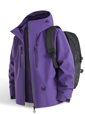 冲锋衣2025新款春秋季户外防风防水登山服外套女A436-25008-P50，男装夹克，电商A436