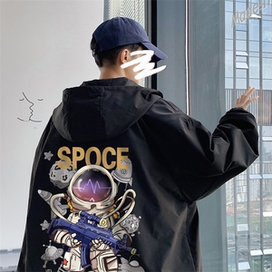 ！港风风衣男短款长袖夹克男休闲外套男上衣男DJK298-P45图片