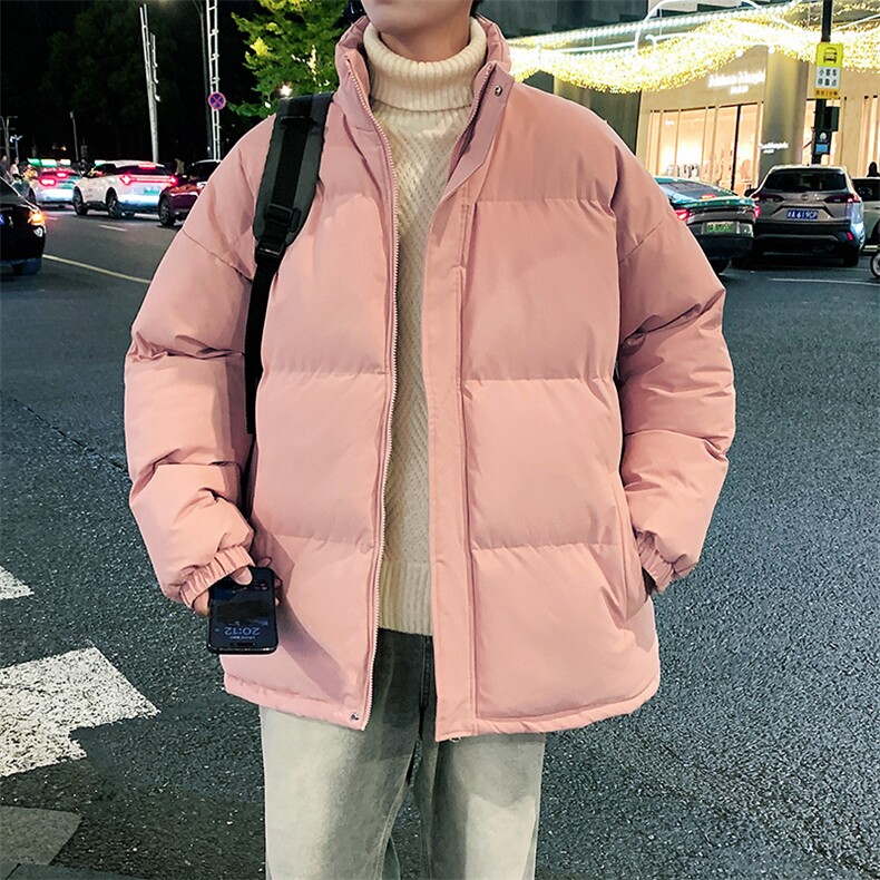 棉服棉袄秋冬新款棉衣外套纯色立领面包服保暖加厚A436-1266-P60,男装棉衣,电商A436