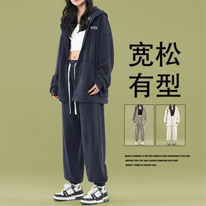新款显瘦套装百搭宽松两件套秋冬重磅两件套 TZ855常规特批123图片