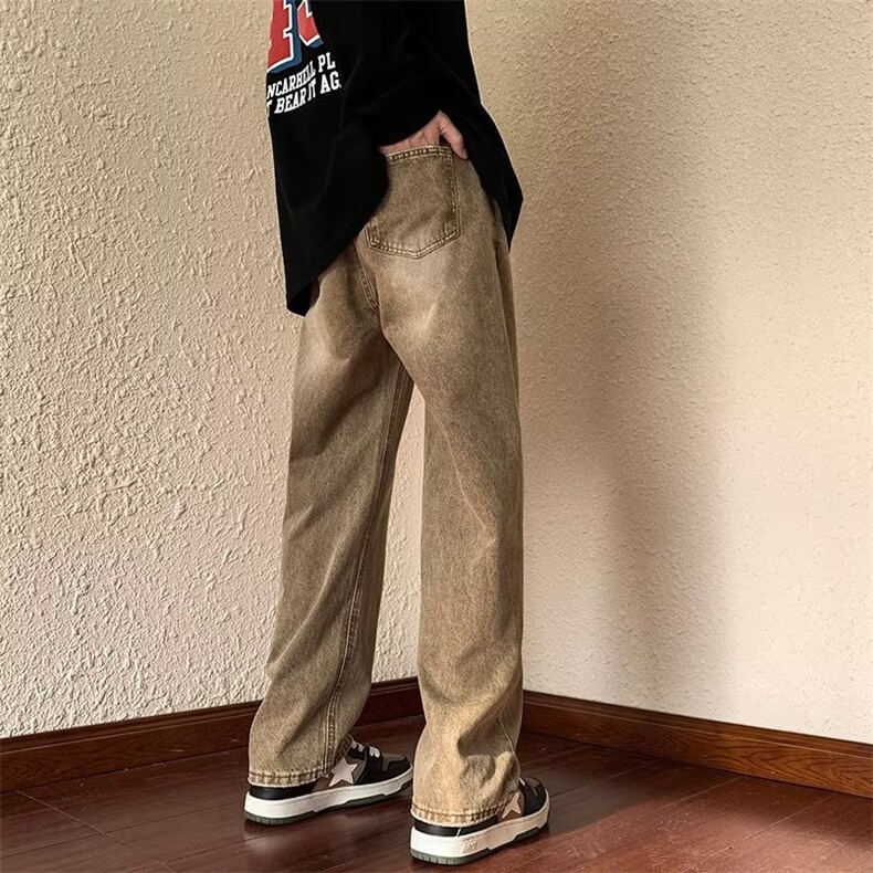 牛仔裤男秋季潮大码休闲裤子高街N2207P50,男装牛仔裤,星座1116-2