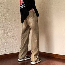 牛仔裤男秋季潮大码休闲裤子高街N2207P50，男装牛仔裤，星座1116-2