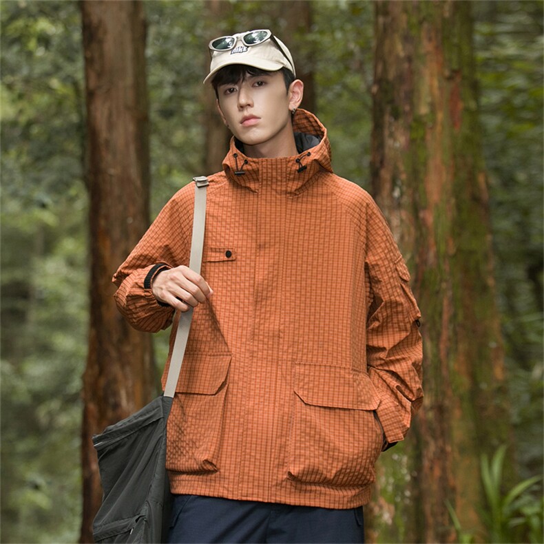港风连帽冲锋衣情侣外套防风防水夹克男XY-JK2386-P110,男装夹克,星座717
