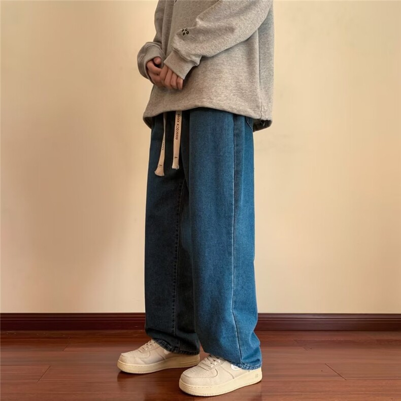 美式直筒牛仔裤子男潮牌痞帅复古高街vibe男款休闲长裤K80188-p43,男装牛仔裤,星座1008