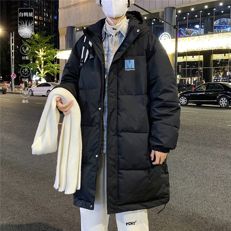 港风夜景标白鸭绒中长款休闲连帽羽绒服A247-YR1872P285控368,男装羽绒服,电商A247