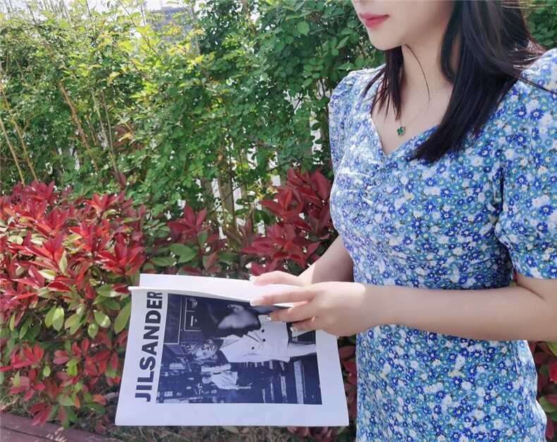 夏季新款碎花连衣裙，女装连衣裙，YO\VLF雅洛菲