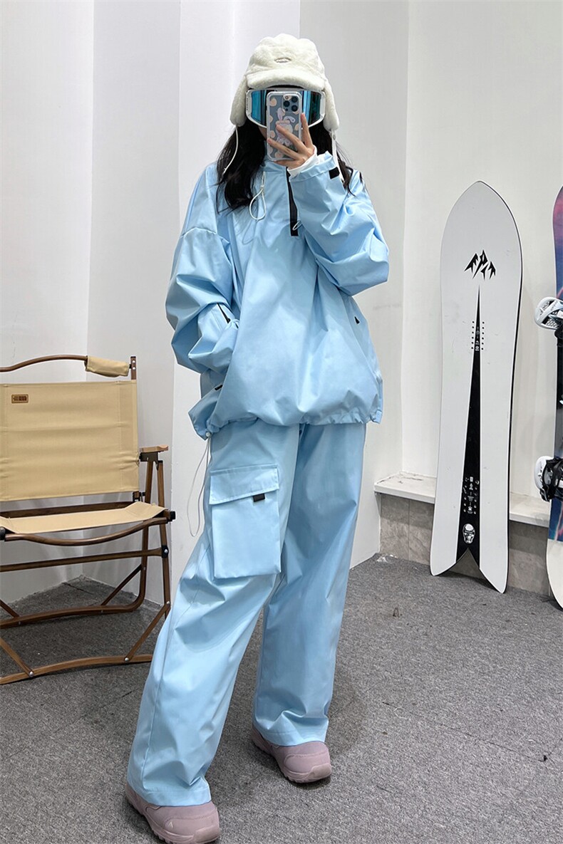 冬新户外俩件套滑雪服套装男女同款防水防风保暖外套TZ033-P220,男装休闲套装,电商A001