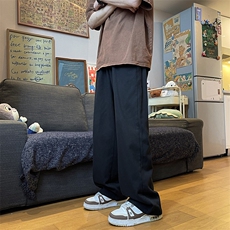 8XL-M特大码高级垂坠感休闲裤男薄款冰丝裤宽松直筒拖地裤K964P48，男装休闲裤，电商D206-1