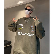 抖音得物供货提供视频秋冬重磅美式麂皮绒圆领卫衣JY388，男装卫衣，电商A486