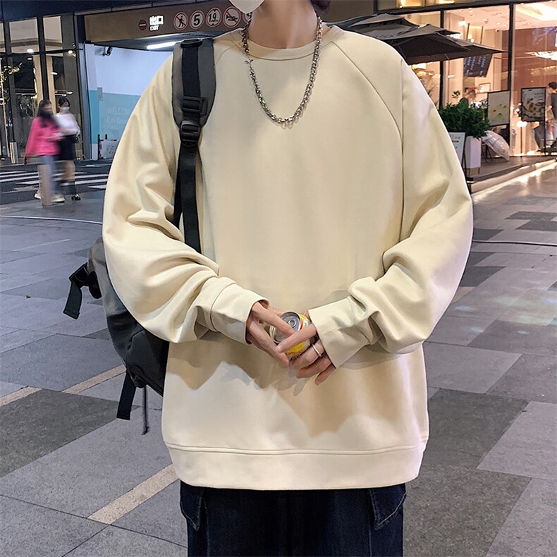 新款男百搭设计感麂皮绒面料圆领港风卫衣VE2021-P50控88,男装卫衣,星座717