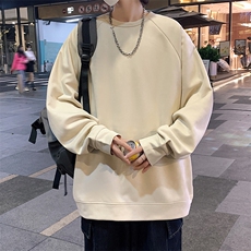 新款男百搭设计感麂皮绒面料圆领港风卫衣VE2021-P50控88，男装卫衣，星座717