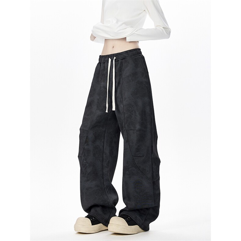 扎染工艺潮流百搭裤子美式复古风格阔腿版型休闲长裤K828P45控68，男装休闲裤，电商A102B