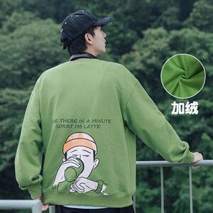 【】A003-HW3071R-P45冬装新款加绒卡通印花童趣卫衣 港仔图片