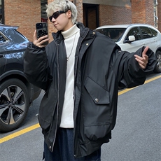 pu皮棉衣男冬季新款加厚棉服宽松面包服棉袄M7166P135控168，男装棉衣，电商A157