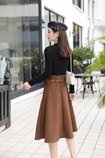 现货-假两件内搭连衣裙，女装连衣裙，依歌贝诺