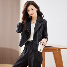 2023年春秋新款外套机车小皮衣女外套时尚收腰短款拉链pu皮夹克，女装皮衣，江南女神
