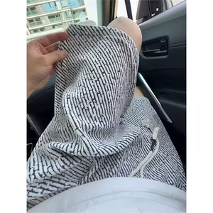 低价跑量 美式复古雪尼尔宽松直筒五分裤男DK146/P25图片