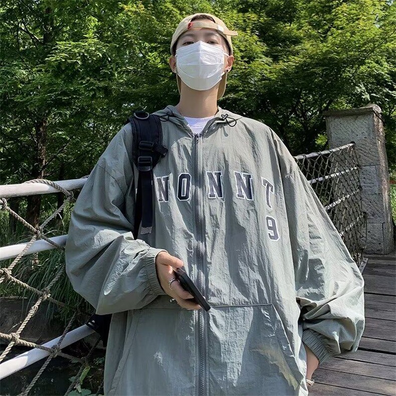 超薄款连帽防晒服男2025新款夏季冰丝透气防紫外线休闲TT005-P45,男装防晒衣,星座911-3
