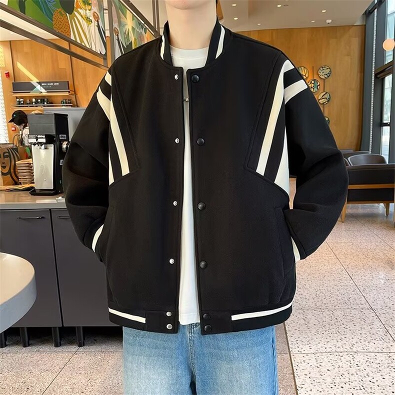 F621P60男士春秋季男生美式复古衣服宽松棒球服呢子外套2024年潮,男装夹克,星座512-6