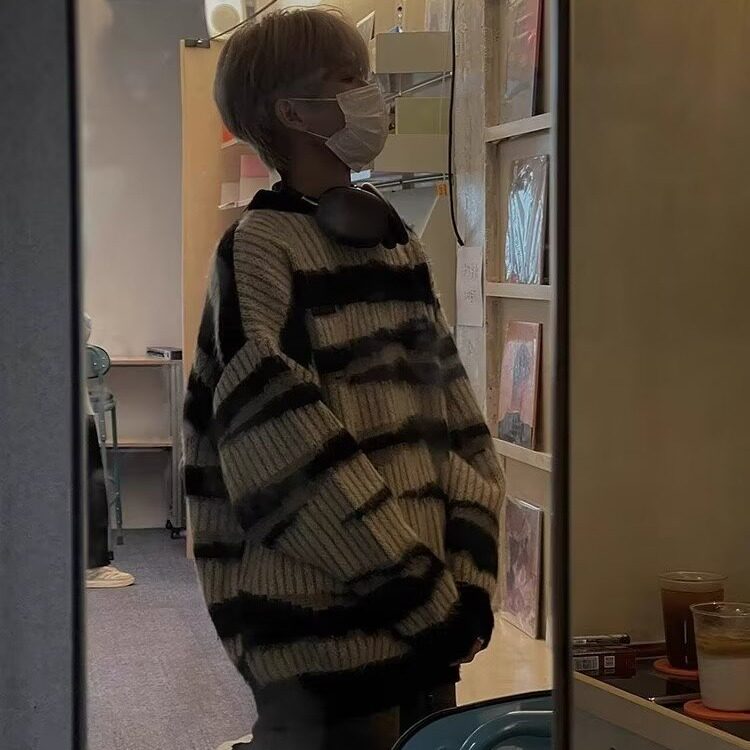 ！实物图片效果潮牌刷毛马海毛宽松百搭毛衣MY088-P53,男装针织衫/毛衣,星座313A(原308A-2)