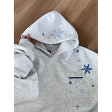 1506/QW100/P48潮雪花刺绣连帽卫衣重磅硬挺美式高街潮牌外套，女装短外套，星座1506