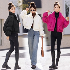 现货！！2024新款羽绒服女白鸭绒加厚保暖小个子洋气外套纯色时尚，女装羽绒服，众宇琦
