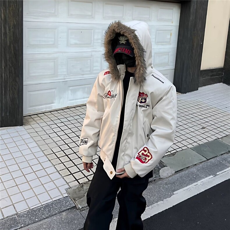 男女座山雕棉衣保暖夹克衫赛车风保暖防风衣秋冬季户外防水外套图片