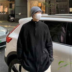 男士秋季撞色开衫外套简约休闲线衣百塔韩系毛衣针织上衣 M5721图片