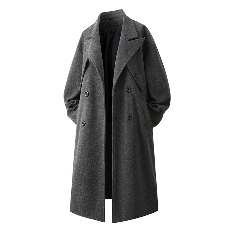 2W件得物精品毛呢大衣男中长款风衣男长款F1722P115立体3DB，男装风衣，星座401